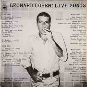 Leonard Cohen - Live Songs download free
