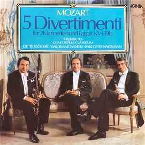 Mozart - 5 Divertimenti Für 2 Klarinetten Und Fagott KV 439b download free